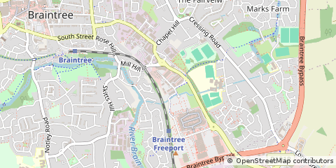 Map of Braintree, Essex