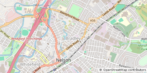 Map of Nelson, Lancashire