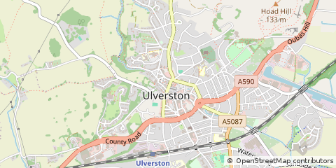 Map of Ulverston, Cumbria