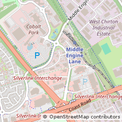 Map of Wallsend, Tyne and Wear