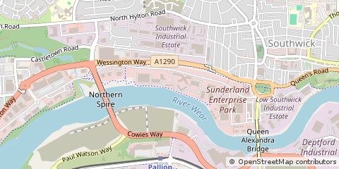 Map of Sunderland