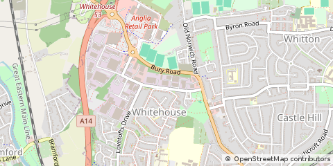 Map of Ipswich, Suffolk