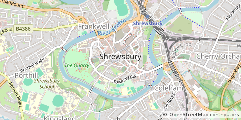 Map of Shrewsbury