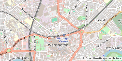 Map of Warrington