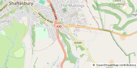 Map of Shaftesbury