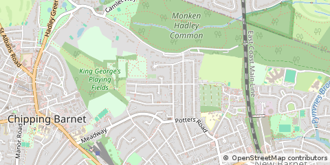 Map of Barnet, Hertfordshire