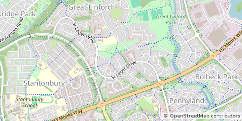 Map of Milton Keynes