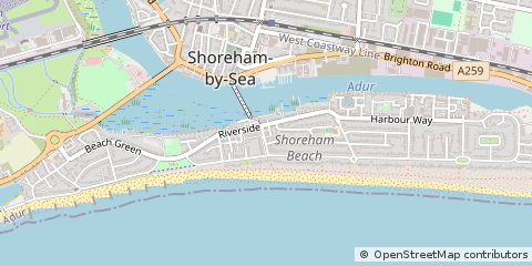 Map of Shoreham-by-SEA, West Sussex