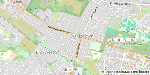 Map of Bournemouth, Dorset