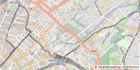 Map of Manchester, Cheshire