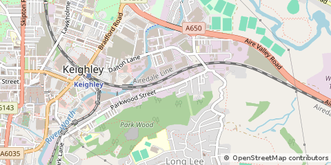 Map of Keighley, West Yorkshire