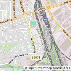 Map of Crewe, Cheshire