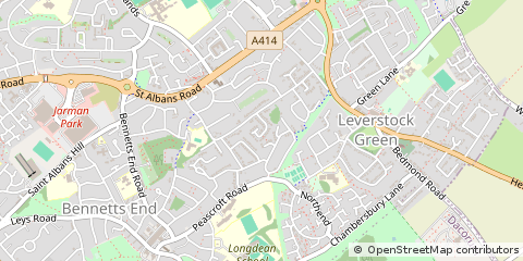 Map of Hemel Hempstead, Hertfordshire