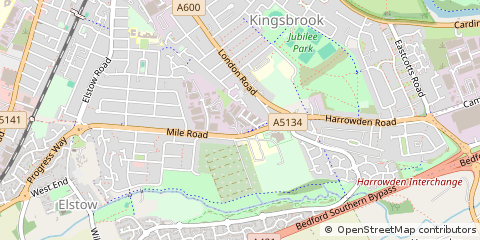 Map of Bedford, Bedfordshire