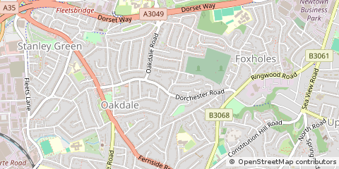 Map of Poole, Dorset
