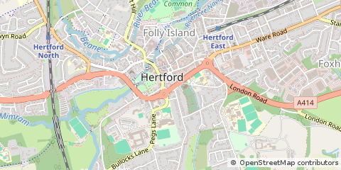 Map of Hertford, Hertfordshire