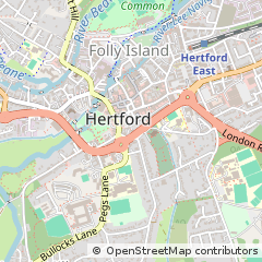 Map of Hertford, Hertfordshire