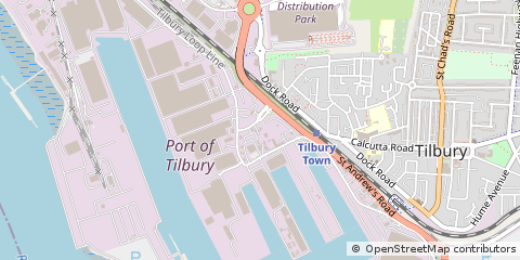 Map of Tilbury, Essex