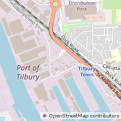 Map of Tilbury, Essex