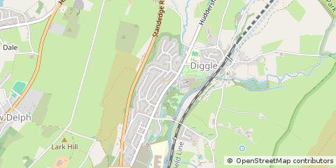 Map of Oldham, Lancashire