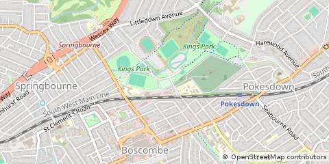 Map of Bournemouth, Dorset