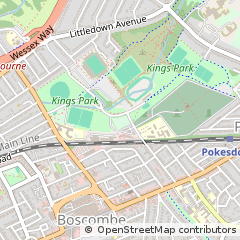 Map of Bournemouth, Dorset