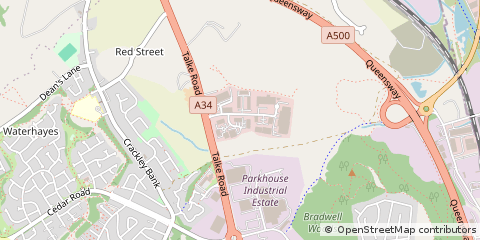 Map of Newcastle Under Lyme, Staffordshire