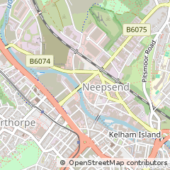 Map of Sheffield, South Yorkshire
