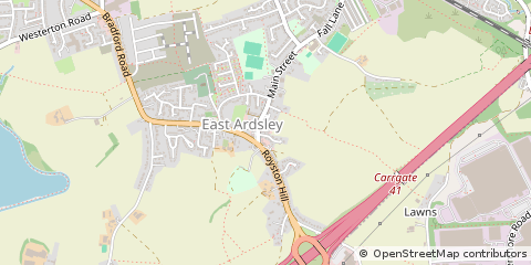 Map of Leeds, West Yorkshire