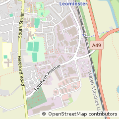 Map of Leominster, Herefordshire