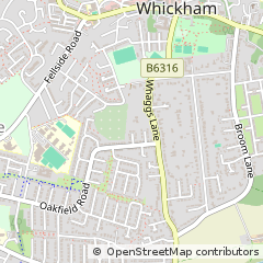 Map of Newcastle Upon Tyne, Tyne and Wear