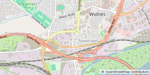 Map of Widnes, Cheshire