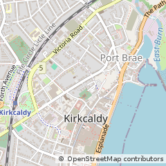 Map of Kirkcaldy, Fife