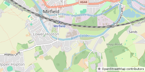 Map of Mirfield, West Yorkshire