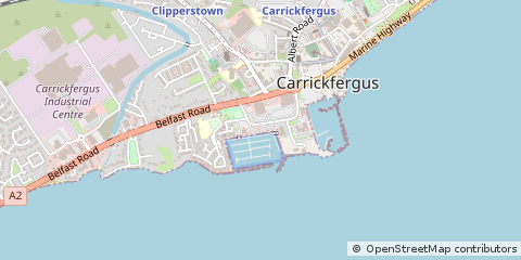 Map of Carrickfergus, Antrim