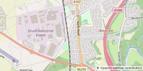 Map of Chester LE Street, Durham