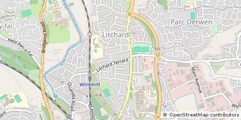 Map of Bridgend