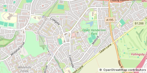 Map of Tyne and Wear