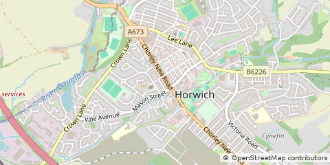 Map of Bolton, Lancashire