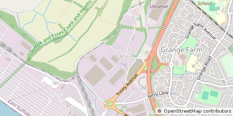 Map of Felixstowe, Suffolk