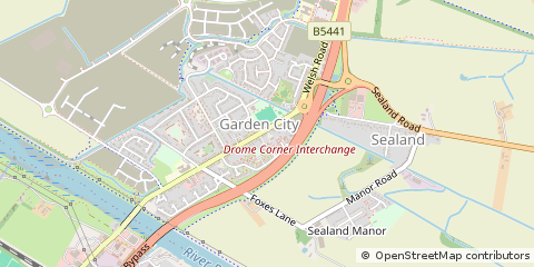 Map of Deeside, Flintshire