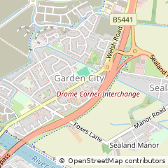Map of Deeside, Flintshire