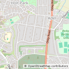 Map of Leeds, West Yorkshire