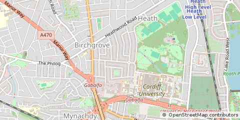 Map of Cardiff, Caerdydd