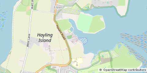 Map of Hayling Island, Hampshire