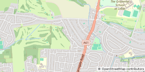 Map of Leeds, West Yorkshire