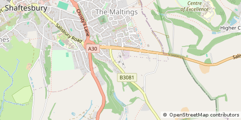 Map of Shaftesbury