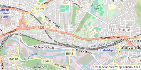 Map of Ashton-Under-Lyne, Lancashire