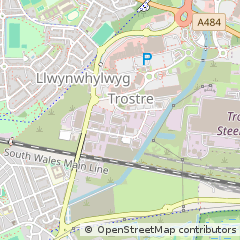 Map of Llanelli, Carmarthenshire