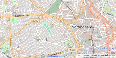 Map of Nottingham, Nottinghamshire